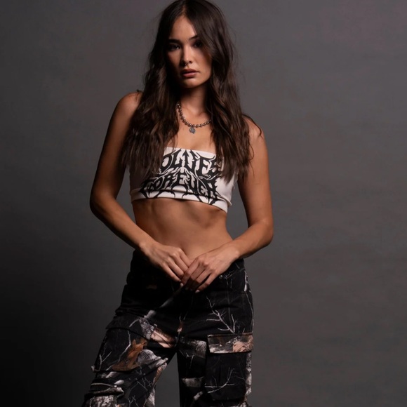 METAL "MIA" ENERGY BANDEAU IN PEARL WHITE - Picture 2 of 2